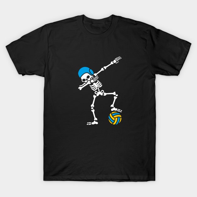 Dab dabbing skeleton Water polo Halloween T-Shirt by LaundryFactory